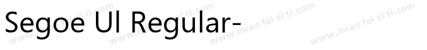 Segoe Ul Regular字体转换